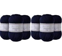 Utopia Crafts DK Double Knitting Yarn 3x 100g (Navy Blue) (Confezione da 2)