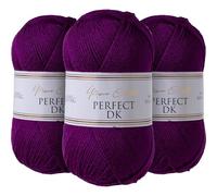 Utopia Crafts DK Double Knitting Yarn 3x 100g (Purple)