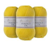 Utopia Crafts DK Double Knitting Yarn 3x 100g (Yellow Corn)
