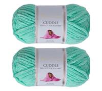 Utopia Crafts Filato Grosso in Ciniglia per Uncinetto e Ferri - Gomitolo da 100 g - 60 m - Mint - Filo Chunky Morbido e Facile da Lavorare - Lavabile in Lavatrice - Confezione da 2