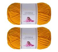 Utopia Crafts Filato Grosso in Ciniglia per Uncinetto e Ferri - Gomitolo da 100 g - 60 m - Mustard - Filo Chunky Morbido e Facile da Lavorare - Lavabile in Lavatrice - Confezione da 2