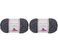 Utopia Crafts Filato Grosso in Ciniglia per Uncinetto e Ferri - Gomitolo da 100 g - 60 m - Stormy Charcoal - Filo Chunky Morbido e Facile da Lavorare - Lavabile in Lavatrice (Confezione da 2)
