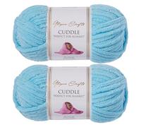 Utopia Crafts Filato Grosso in Ciniglia per Uncinetto e Ferri - Gomitolo da 100 g - 60 m - Turquoise - Filo Chunky Morbido e Facile da Lavorare - Lavabile in Lavatrice - Confezione da 2