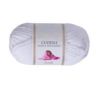 Utopia Crafts Filato Grosso in Ciniglia per Uncinetto e Ferri - Gomitolo da 100 g - 60 m - White - Filo Chunky Morbido e Facile da Lavorare - Lavabile in Lavatrice