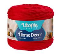 Utopia Crafts Home Décor T-Shirt Yarn for Crochet & Knitting 300g (White)