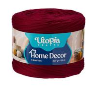 Utopia Crafts Home Décor T-Shirt Yarn for Crochet & Knitting 300g (White)