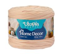 Utopia Crafts Home Decor T-Shirt Yarn for Crocheting 300g (Beige Cream)