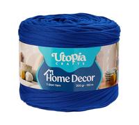 Utopia Crafts Home Decor T-Shirt Yarn for Crocheting 300g (Cobalt Blue)