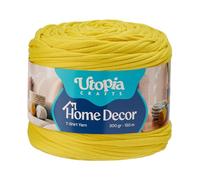 Utopia Crafts Home Decor T-Shirt Yarn for Crocheting 300g (Lemon Yellow)