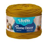Utopia Crafts Home Decor T-Shirt Yarn for Crocheting 300g (Mustard)