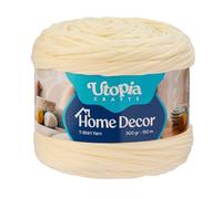 Utopia Crafts Home Decor T-Shirt Yarn for Crocheting 300g (Off White)