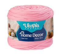 Utopia Crafts Home Decor T-Shirt Yarn for Crocheting 300g (Pastel Pink)