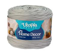 Utopia Crafts Home Decor T-Shirt Yarn for Crocheting 300g (Silver Grey)