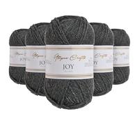 Utopia Crafts JOY DK Fil à tricoter 5 x 50 g, 100% acrylique (gris charbon)