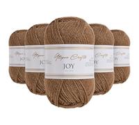 Utopia Crafts JOY DK Fil à tricoter 5 x 50 g, 100% acrylique (taupe chaude)