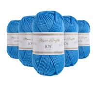 Utopia Crafts JOY DK Knitting Yarn 5 x 50 g - 100% acrilico (Azure Blue)