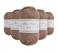 Utopia Crafts JOY DK Knitting Yarn 5 x 50 g - 100% acrilico (cappuccino)
