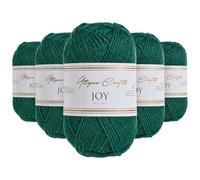 Utopia Crafts JOY DK Knitting Yarn 5 x 50 g - 100% acrilico (verde tè profondo)