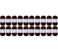 Utopia Crafts JOY - Filato per lavorare a maglia e all'uncinetto, morbido, facile da pulire, 100% poliacrilico, 10 gomitoli da 50 g, 150 m (chicchi di caffè) (Confezione da 2)