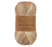 Utopia Crafts Re-Colour - Filato per lavoro a maglia e uncinetto, 100 g (beige tramonto)