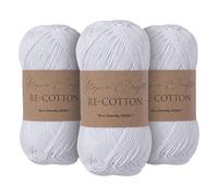Utopia Crafts Re-Cotton - Filato per maglieria, 3 pezzi, 100 g, colore: