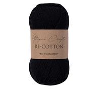 Utopia Crafts Re-Cotton Knitting Yarn, 100g Black