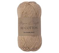 Utopia Crafts Re-Cotton Knitting Yarn, 100g Light Taupe