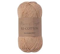 Utopia Crafts Re-Cotton Knitting Yarn, 100g Light Taupe