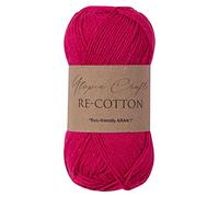 Utopia Crafts Re-Cotton Knitting Yarn, 100g Rose Red