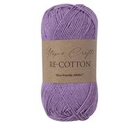 Utopia Crafts Re-Cotton Knitting Yarn, 100g Viola Purple