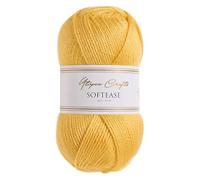 Utopia Crafts Softease - Filato per lavoro a maglia e uncinetto, 100 g (giallo sole radiante)