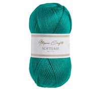 Utopia Crafts Softease - Filato per lavoro a maglia e uncinetto, 100 g (verde acqua scuro)