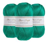 Utopia Crafts Softease - Filato per lavoro a maglia e uncinetto, 3 pezzi, 100 g (Forest Mist)