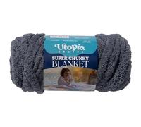 Utopia Crafts Super Chunky Blanket Jumbo Chenille Yarn 250g (Anthracite)