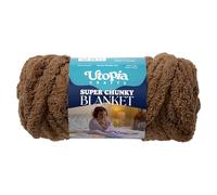 Utopia Crafts Super Chunky Blanket Jumbo Chenille Yarn 250g (Brown)