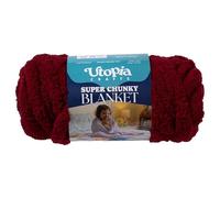 Utopia Crafts Super Chunky Blanket Jumbo Chenille Yarn 250g (Burgundy)