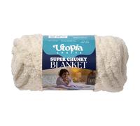 Utopia Crafts Super Chunky Blanket Jumbo Chenille Yarn 250g (Cream)