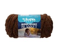 Utopia Crafts Super Chunky Blanket Jumbo Chenille Yarn 250g (Dark Brown)