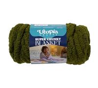 Utopia Crafts Super Chunky Blanket Jumbo Chenille Yarn 250g (Olive)