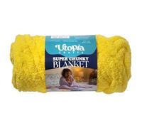 Utopia Crafts Super Chunky Blanket Jumbo Chenille Yarn 250g (Yellow)