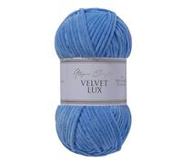 Utopia Crafts Velvet Lux Chenille Super Soft Chunky Yarn for Knitting and Crochet, 100g - 110m (Sky Blue)