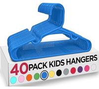 Utopia Home Appendiabiti per Bambini e Neonati, Pack di 40 - Grucce Sottili, Durevoli e Salvaspazio per Armadio e Cameretta, Perfette per Cappotti, Giacche e Vestiti, Blu