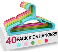 Utopia Home Appendiabiti per Bambini e Neonati, Pack di 40 - Grucce Sottili, Durevoli e Salvaspazio per Armadio e Cameretta, Perfette per Cappotti, Giacche e Vestiti, Multicolore