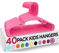 Utopia Home Appendiabiti per Bambini e Neonati, Pack di 40 - Grucce Sottili, Durevoli e Salvaspazio per Armadio e Cameretta, Perfette per Cappotti, Giacche e Vestiti, Rosa