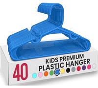 Utopia Home Appendiabiti per Bambini e Neonati, Pack di 40 - Grucce Sottili, Durevoli e Salvaspazio per Armadio e Cameretta, Perfette per Cappotti, Giacche e Vestiti, Blu