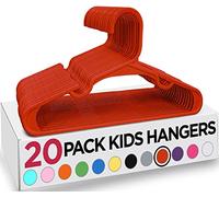 Utopia Home, Confezione da 20 grucce per bambini, in plastica, da 29,9 cm, per armadio, per vestiti e neonati, per uso quotidiano (rosso)