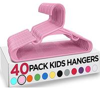 Utopia Home Confezione da 40 grucce per bambini, in plastica, da 29,9 cm, per armadio, per vestiti e neonati, ideali per l'uso standard quotidiano (rosa chiaro)