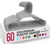 Utopia Home, Confezione da 60 grucce per bambini, in plastica, da 29 cm, per armadio, per vestiti e neonati, per uso quotidiano (verde)