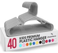 Utopia Home Grucce bambini Pack di 40 sottili salvaspazio, Grigio