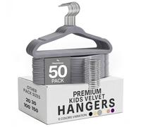 Utopia Home Grucce per bambini in velluto, 28 cm, resist Confezione da 50 Grigio